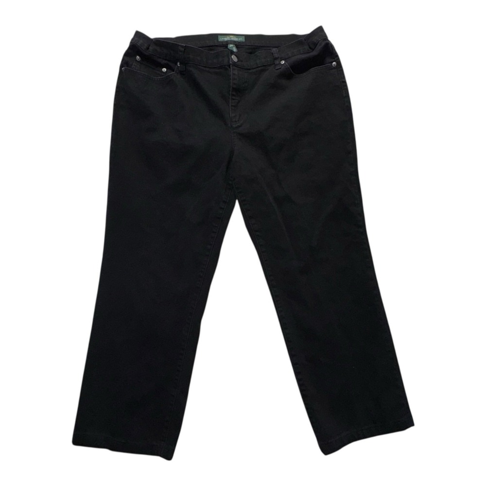 Lauren Jeans Co. LRL Denim Black Jeans Womens Plus 18W